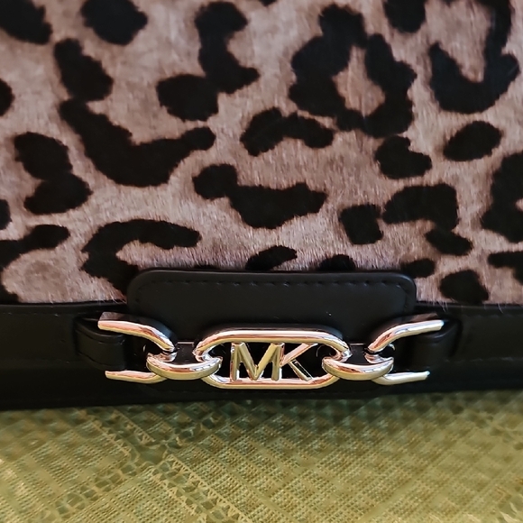 Michael Kors Black and Animal Print Crossbody Bag - Picture 7 of 7